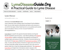 Tablet Screenshot of lymediseaseguide.net